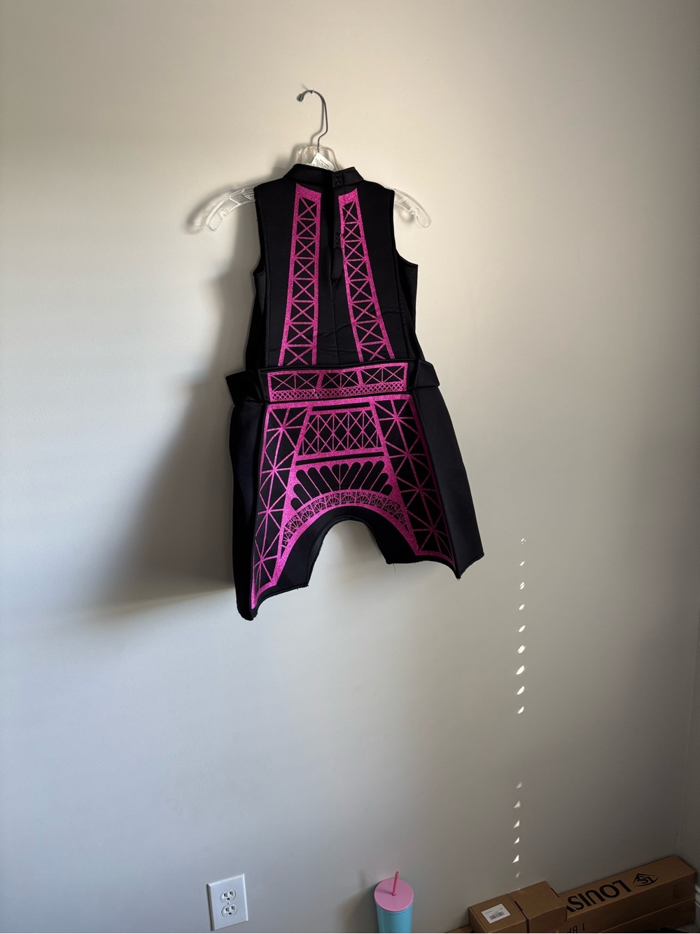 Kids Black& Pink Eiffel Tower Costume